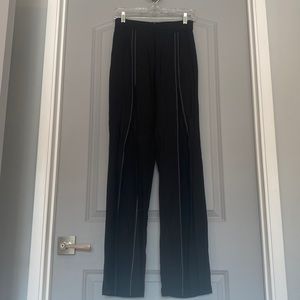 William B- High Waisted Black Slit Pants